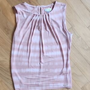 Women's New pink top, Calvin Klein elevated work wear sleeveless shell, Size S